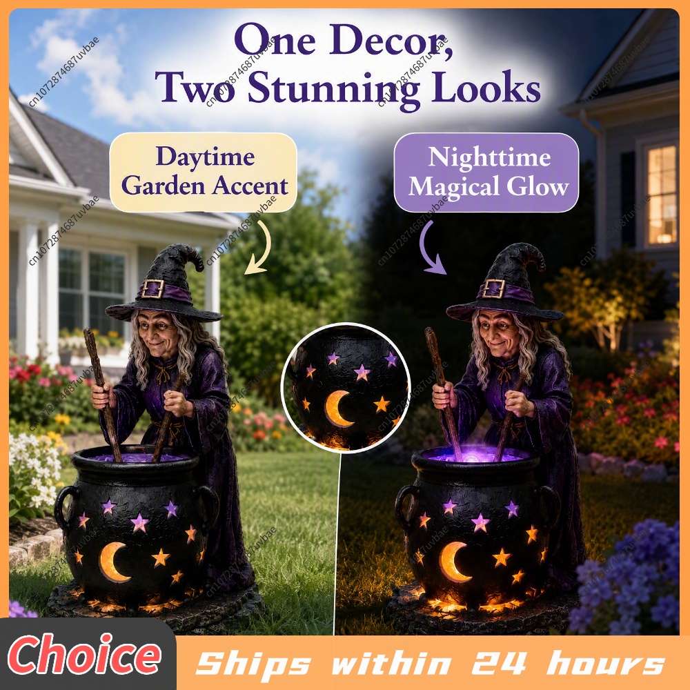 Solar Powered Halloween Witch  - đánh giá và giá Outdoor Lighting Ip65