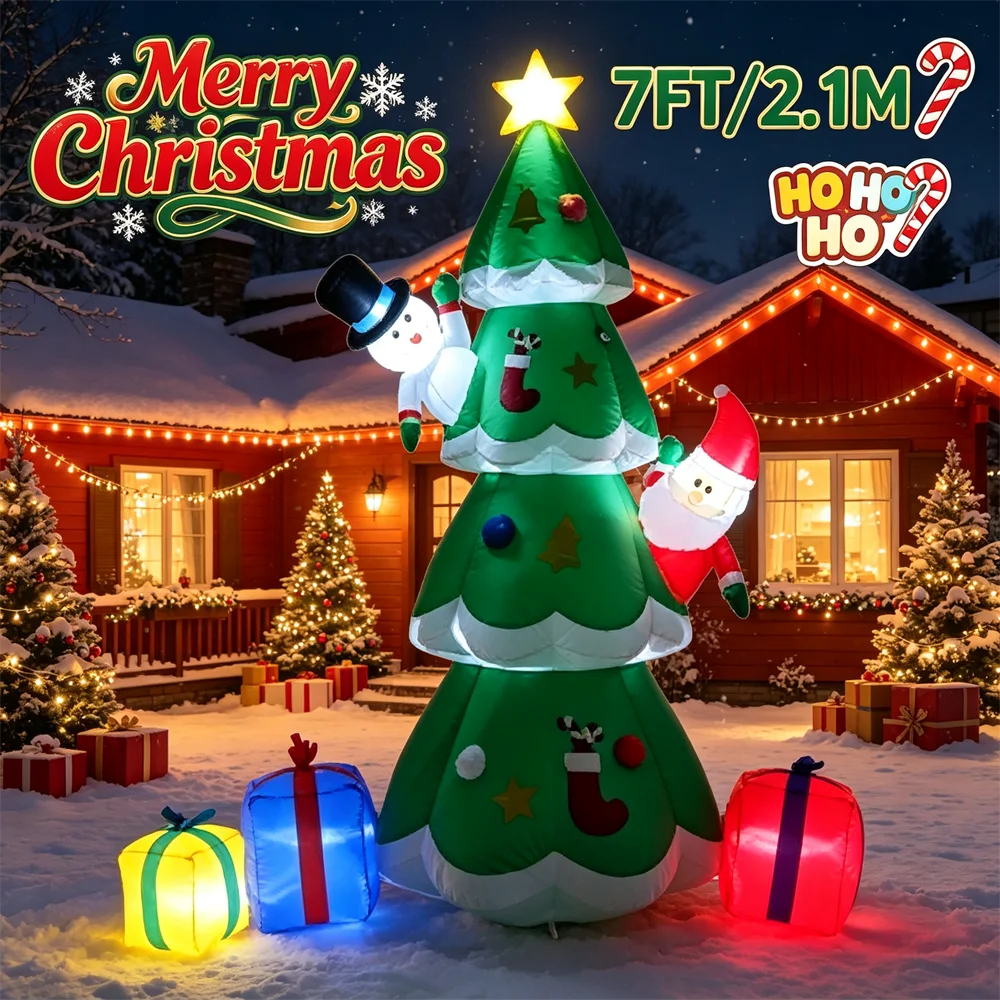 7FT Light Up Christmas Inflata - đánh giá và giá Outdoor Lighting Effects