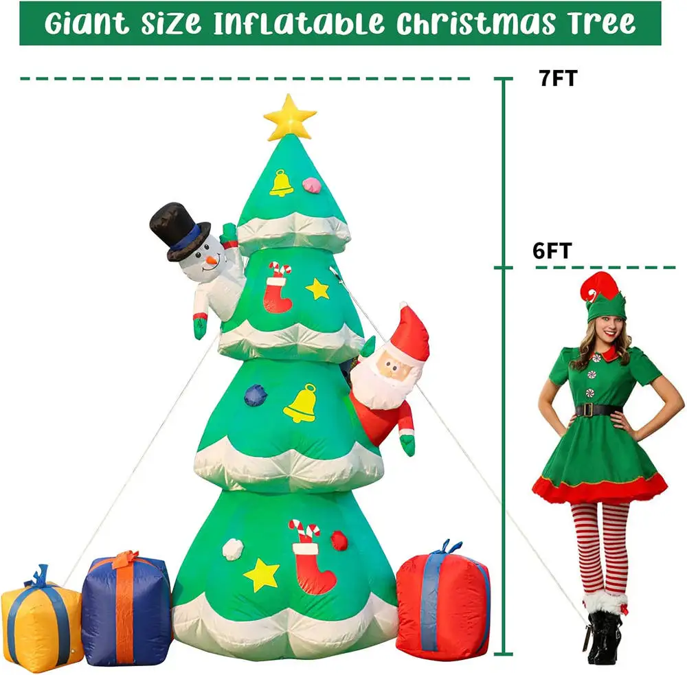 7FT Light Up Christmas Inflata - đánh giá và giá Outdoor Lighting Effects