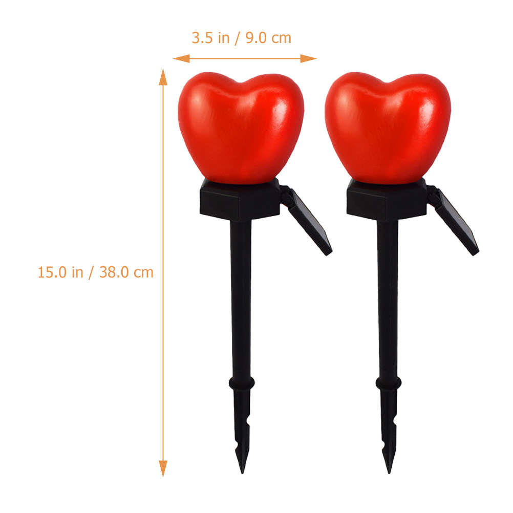2 Pcs Decoration Heart Solar L - đánh giá và giá Outdoor Lighting Pathway