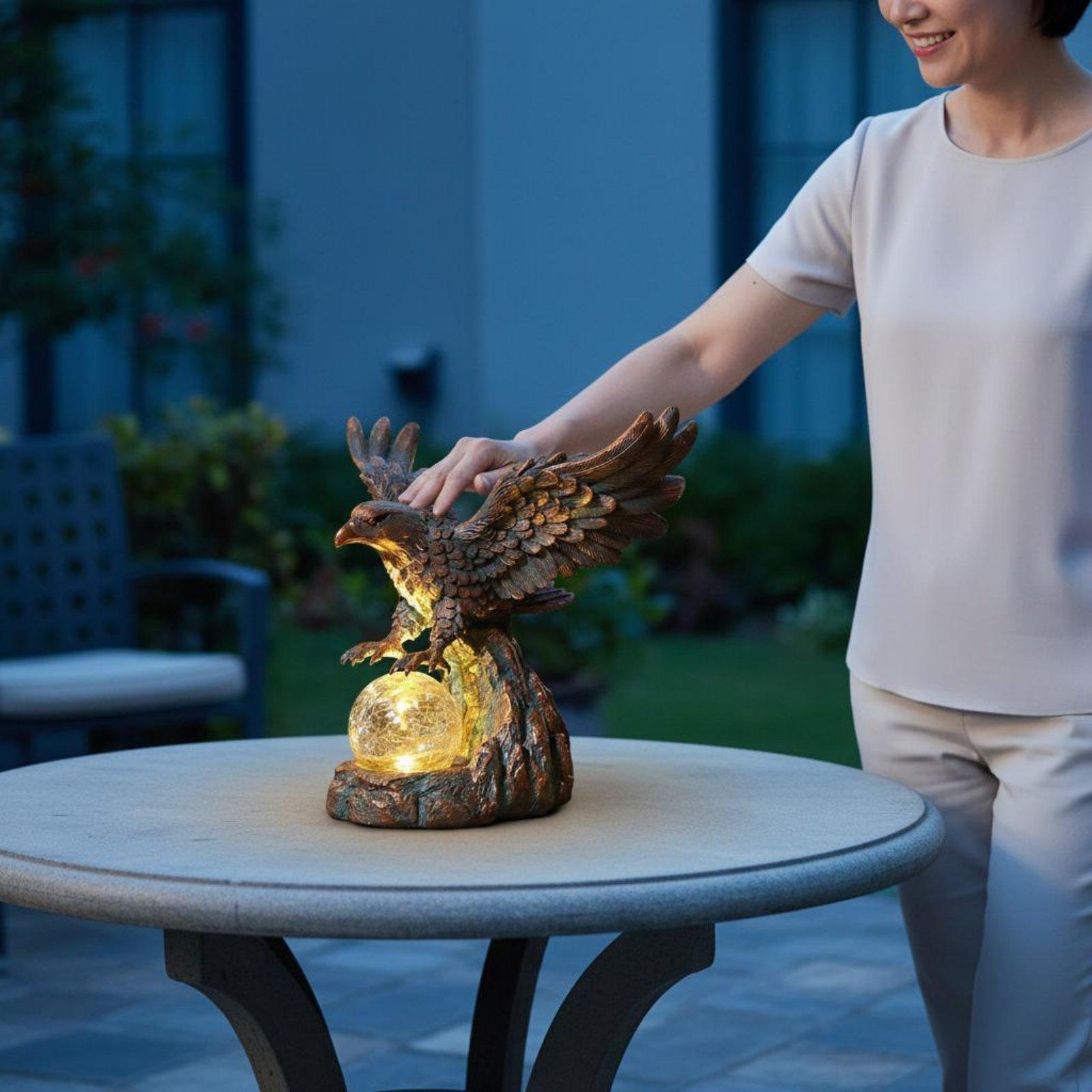 Solar Eagle Statue Light Water - đánh giá và giá Outdoor Lighting Pathway