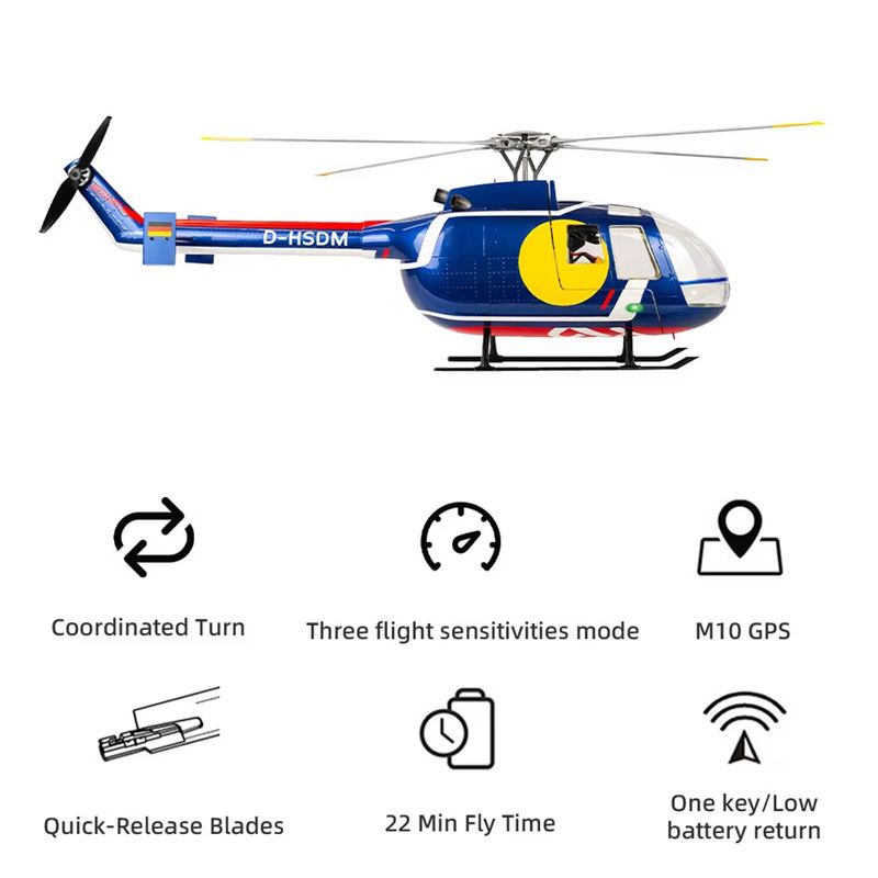 Flying wing BO-105 remote-cont - đánh giá và giá Outdoor Lighting Uk