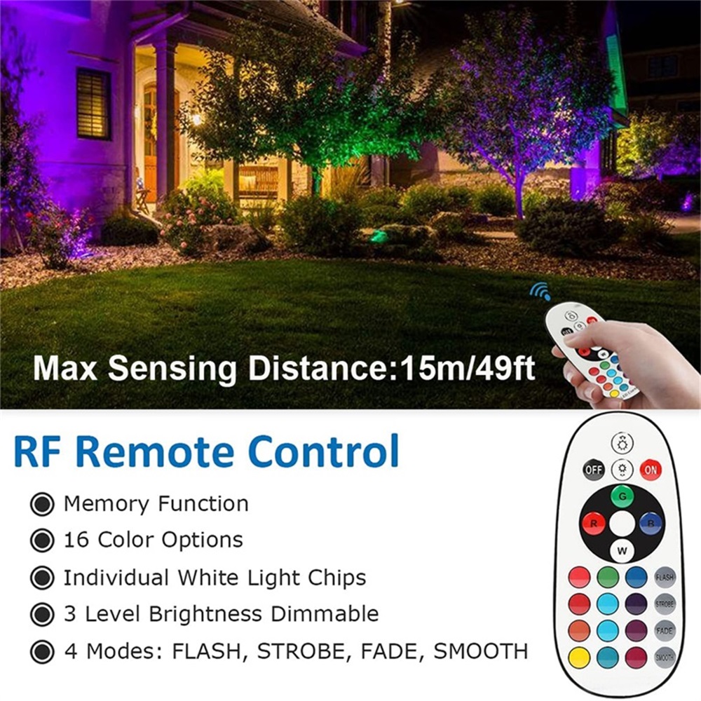 RGBW Landscape Lighting 10W wi - đánh giá và giá Outdoor Lighting Waterproof