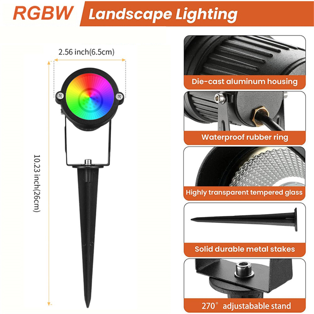 RGBW Landscape Lighting 10W wi - đánh giá và giá Outdoor Lighting Waterproof