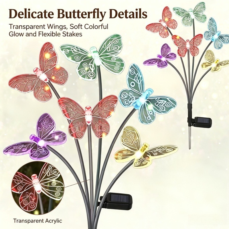 Solar Powered Butterfly Lights - đánh giá và giá Outdoor Lighting Waterproof