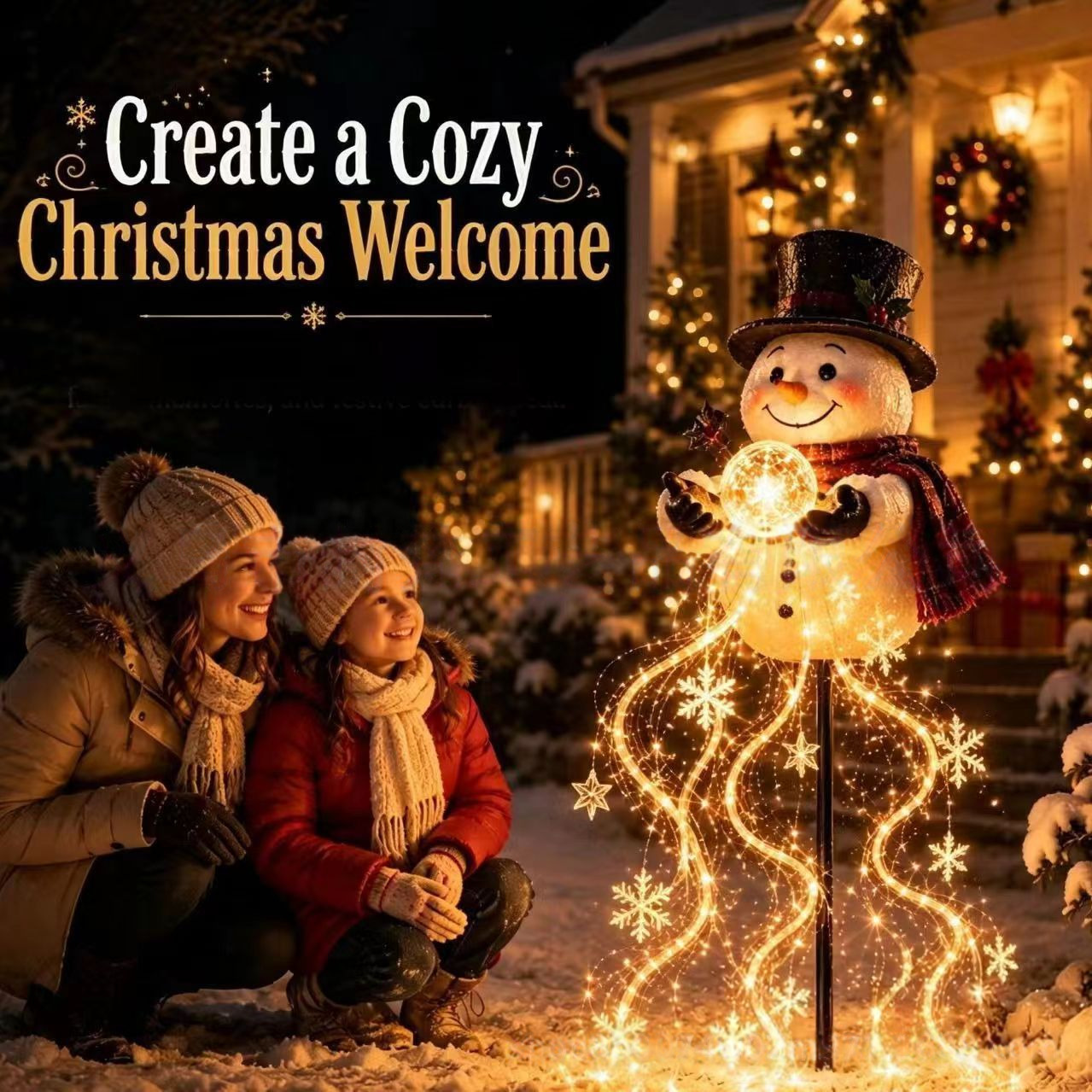 Lighted Christmas Snowman Deco - đánh giá và giá Outdoor Lighting Effects
