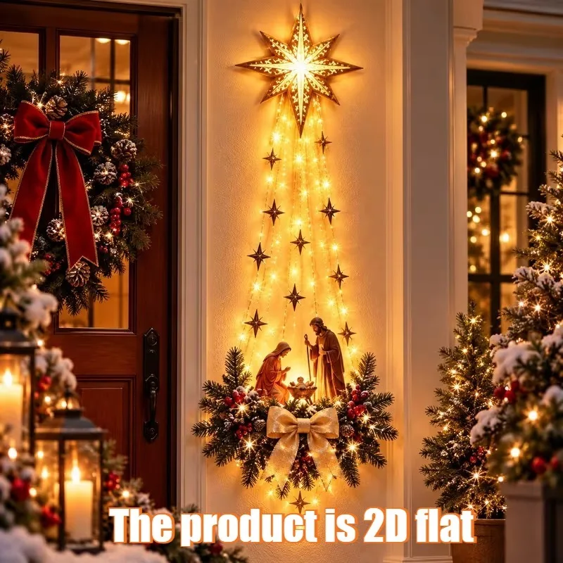1-5PCS Glowing Xmas Door Hange - đánh giá và giá Outdoor Lighting Effects