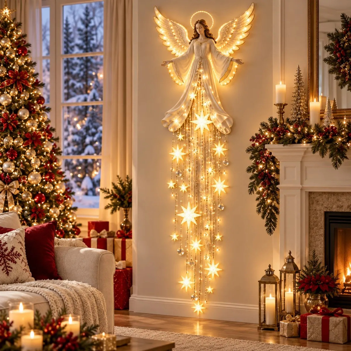 1Pc Christmas Door Hanger Glow - đánh giá và giá Outdoor Lighting Effects
