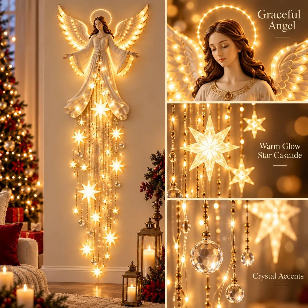 1Pc Christmas Door Hanger Glow - đánh giá và giá Outdoor Lighting Effects