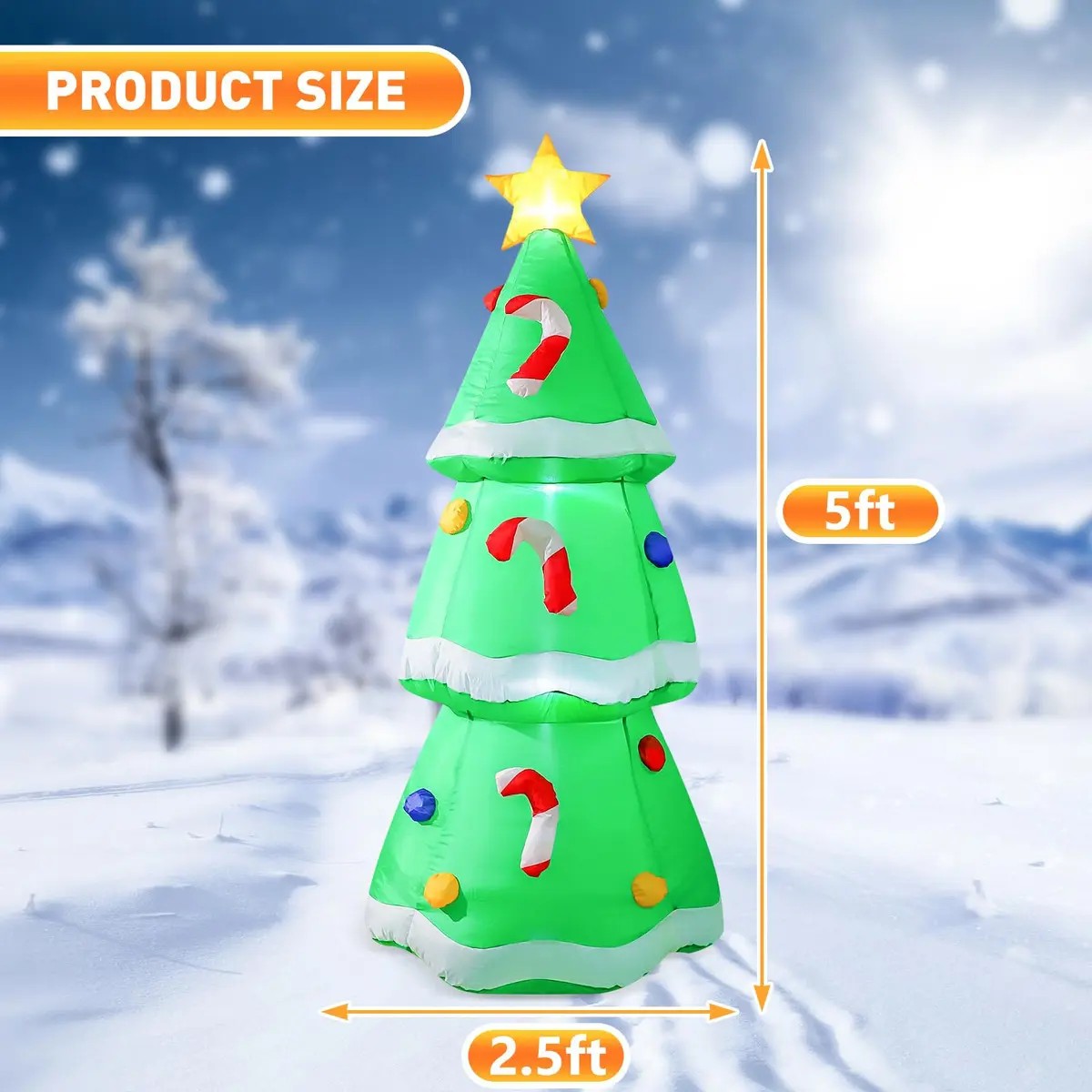 5FT/1.5M Christmas Inflatable  - đánh giá và giá Outdoor Lighting Effects