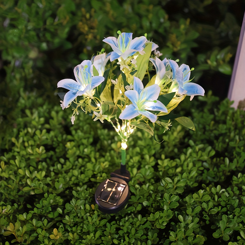 Multi-Bloom Pink Lily Solar Ga - đánh giá và giá Outdoor Lighting Effects