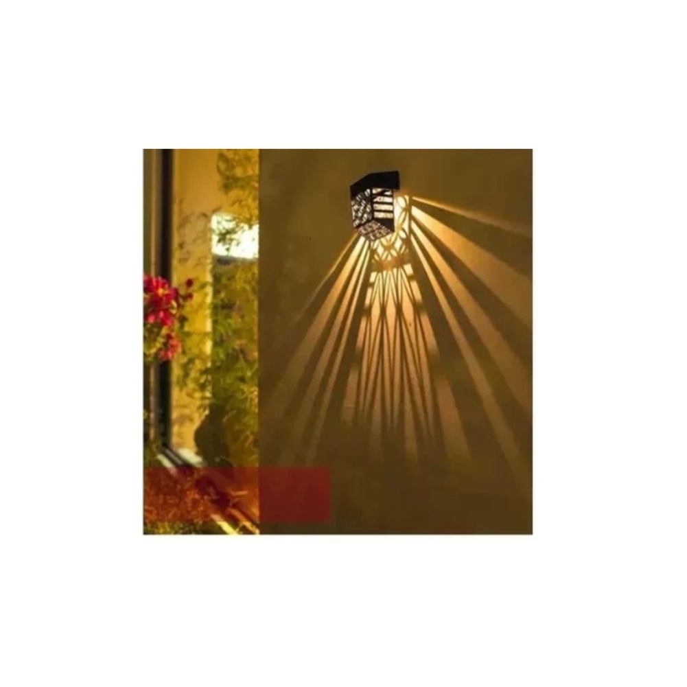 Solar Powered LED Garden Fence - đánh giá và giá Outdoor Lighting Black