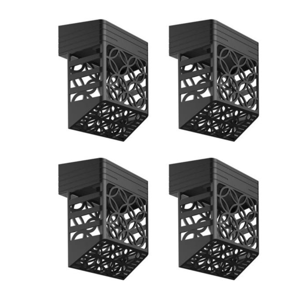 Solar Powered LED Garden Fence - đánh giá và giá Outdoor Lighting Black